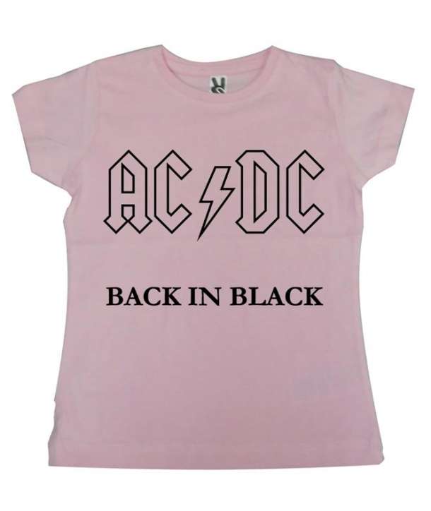Camiseta niño/a  ACDC - Back In Black ROSA