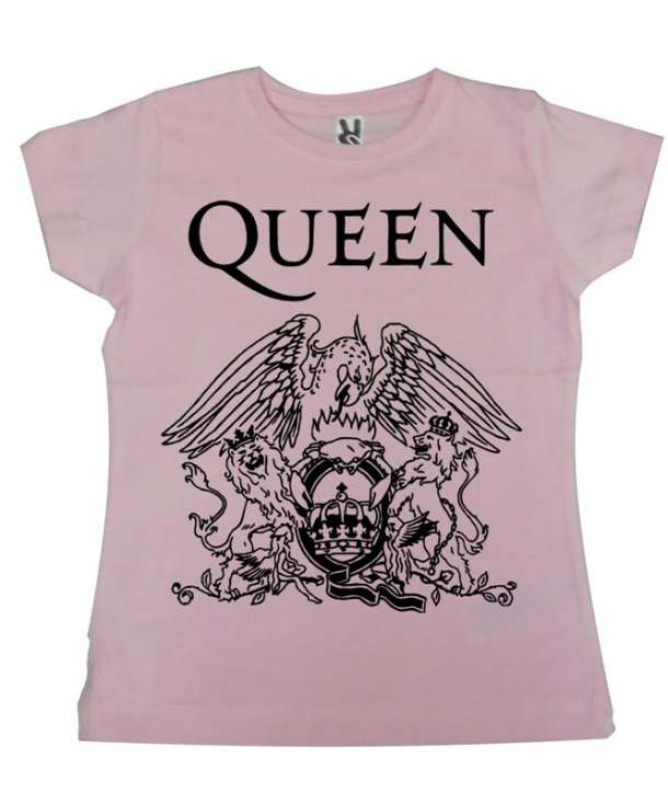 Camiseta niño/a QUEEN - Logo ROSA