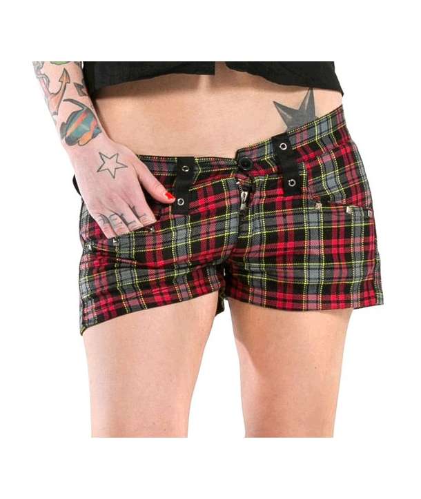 Pantalón Corto Shorts Escocés Chica