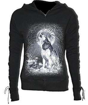 Sudadera WHITE WOLF con cremallera Chica Spiral