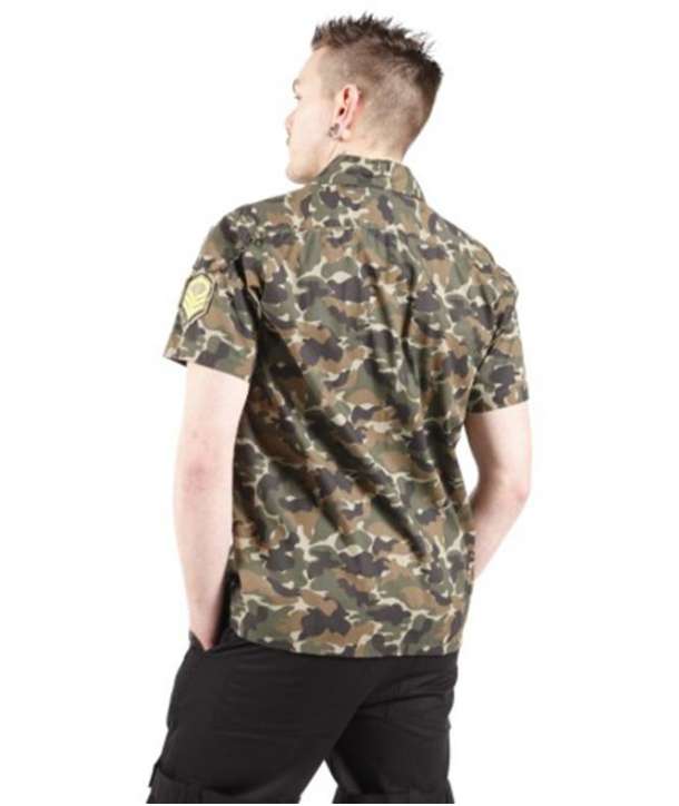 Camisa Militar Cremalleras