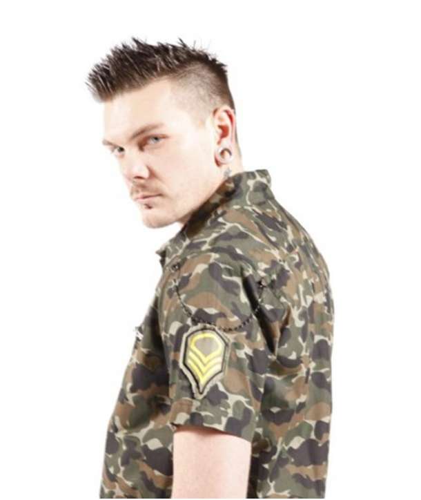 Camisa Militar Cremalleras