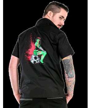 Camisa Zombie Skull manga corta 2