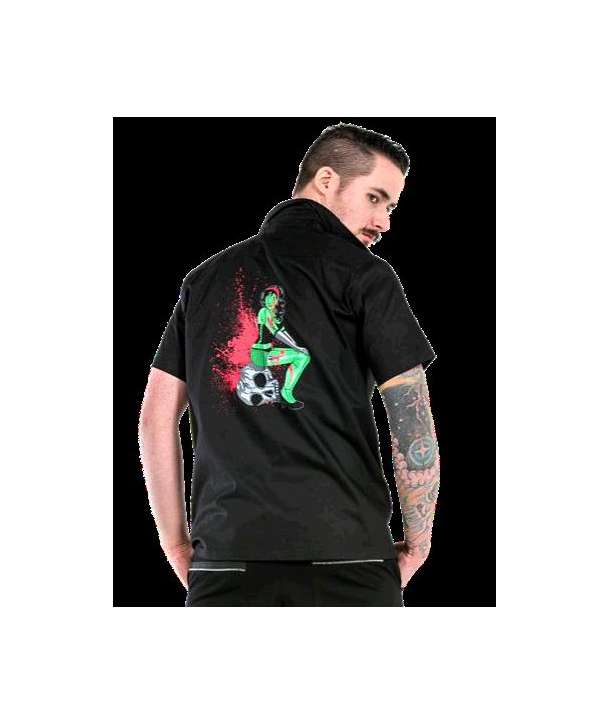 Camisa Zombie Skull manga corta