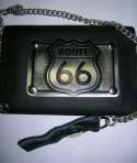 Cartera Cuero RUTA 66 - Logo con cadena