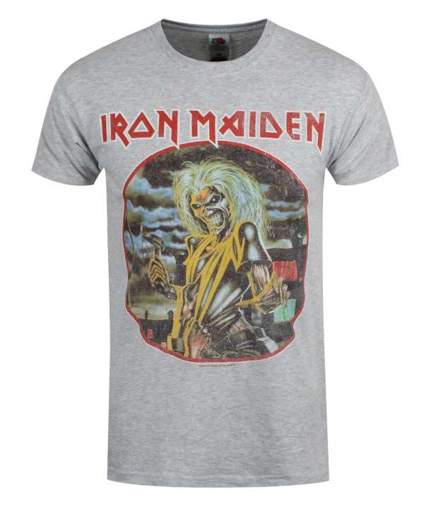 Camiseta IRON MAIDEN - Killers Circulo Vintage Gris