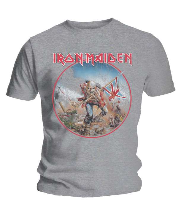Camiseta IRON MAIDEN - The Trooper Vintage Gris