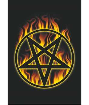 Bandera PENTAGRAM FLAMES
