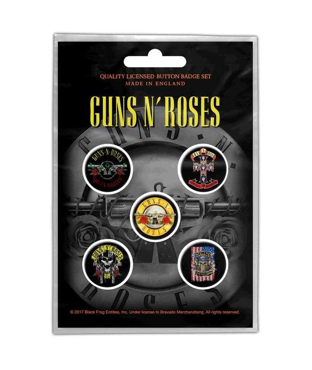 Chapas GUNS N ROSES - Logos (Set de 5)