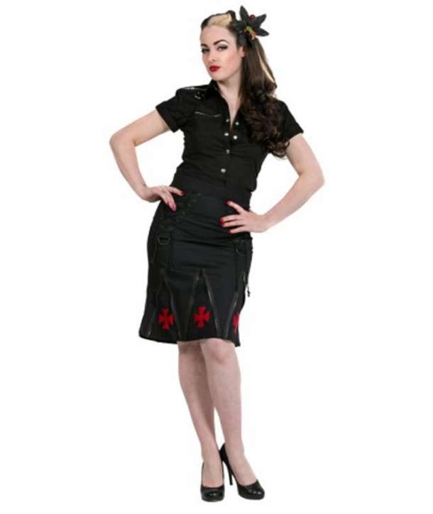 Falda de Tubo Iron Cross Cremalleras Cuerdas