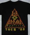 Camiseta DEF LEPPARD - Hysteria Tour 88