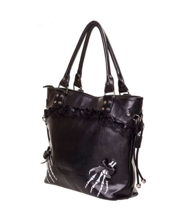 Bolso Mano Esqueleto Lazo Encaje