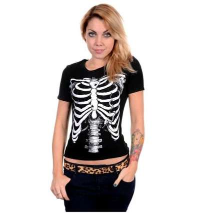 Camiseta para chica SKELETON Costillas Esqueleto