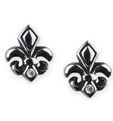 Pendientes Flor De Lys Acero (par)