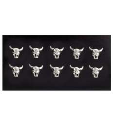 Pendientes Calavera Buffalo Plata (par)