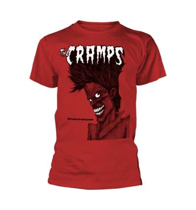 Camiseta THE CRAMPS - Bad Music For Bad People Roja