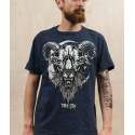Camiseta Goat Cabra Azul Acid Wash