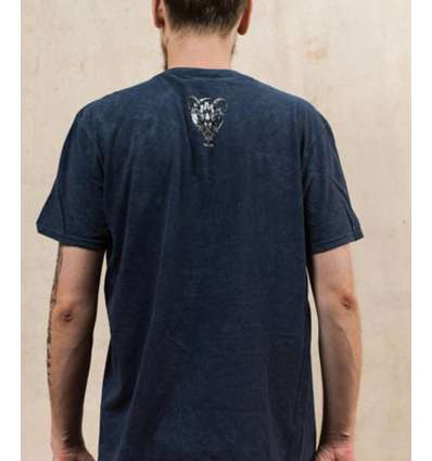 Camiseta Goat Cabra Azul Acid Wash