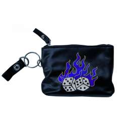 Monedero Dados Llamas con cadena