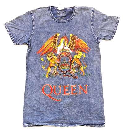 Camiseta QUEEN - Logo Azul Vaquero