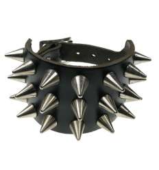 Muñequera Cuero cono pequeño 3 filas