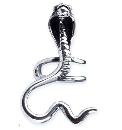 Pendiente de cartilago Serpiente Cobra Plata (unidad)