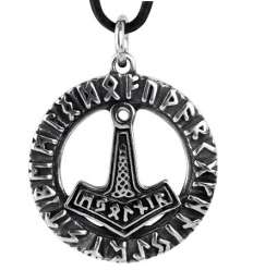 Colgante Martillo Thor Runas Acero